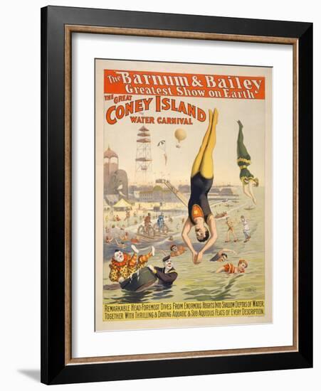 Coney Island Carnival, 1898-null-Framed Giclee Print