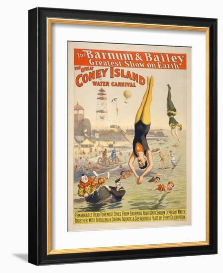 Coney Island Carnival, 1898-null-Framed Giclee Print