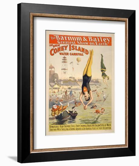 Coney Island Carnival, 1898-null-Framed Premium Giclee Print