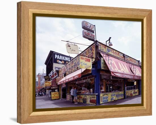 Coney Island Clams, Dogs, Heroes and Shish Kabob-Carol Highsmith-Framed Stretched Canvas