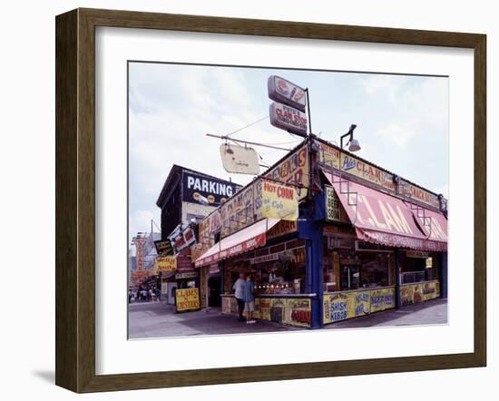 Coney Island Clams, Dogs, Heroes and Shish Kabob-Carol Highsmith-Framed Photo