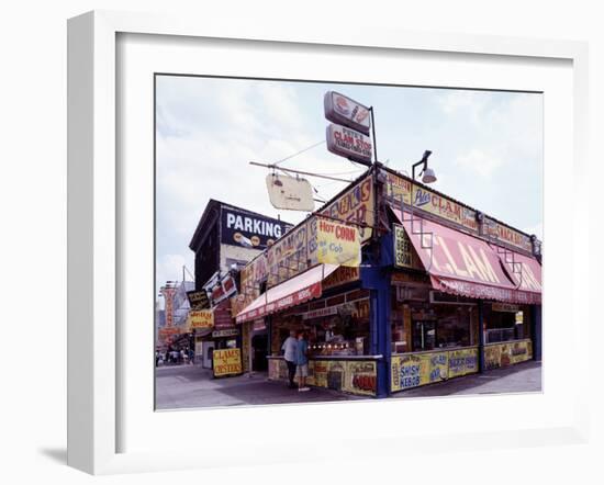 Coney Island Clams, Dogs, Heroes and Shish Kabob-Carol Highsmith-Framed Photo