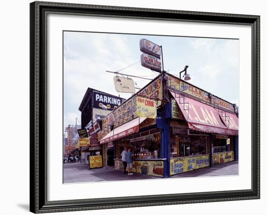 Coney Island Clams, Dogs, Heroes and Shish Kabob-Carol Highsmith-Framed Photo