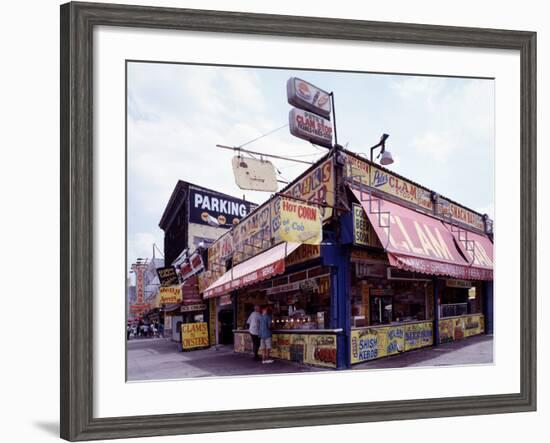 Coney Island Clams, Dogs, Heroes and Shish Kabob-Carol Highsmith-Framed Photo