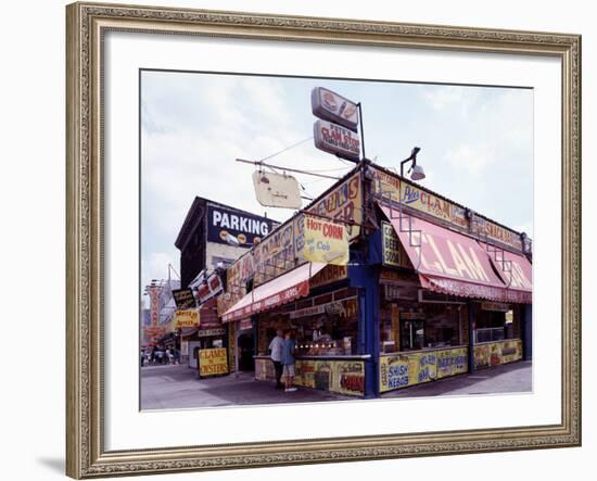 Coney Island Clams, Dogs, Heroes and Shish Kabob-Carol Highsmith-Framed Photo