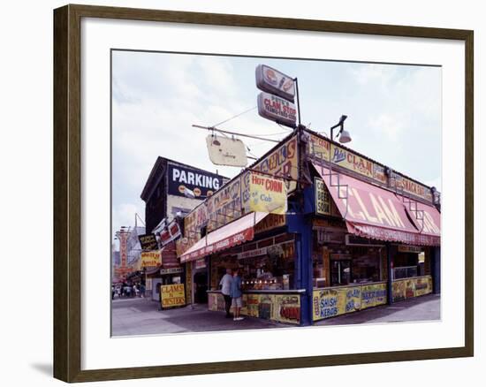 Coney Island Clams, Dogs, Heroes and Shish Kabob-Carol Highsmith-Framed Photo