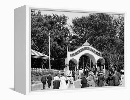 Coney Island, Entrance, Cincinnati, Ohio-null-Framed Stretched Canvas