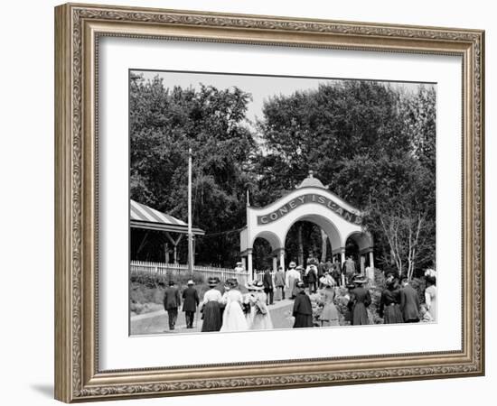 Coney Island, Entrance, Cincinnati, Ohio-null-Framed Photo