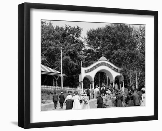 Coney Island, Entrance, Cincinnati, Ohio-null-Framed Photo