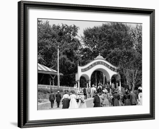 Coney Island, Entrance, Cincinnati, Ohio-null-Framed Photo