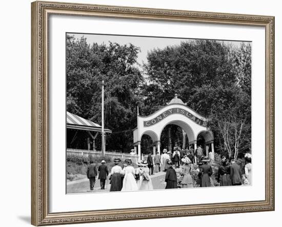 Coney Island, Entrance, Cincinnati, Ohio-null-Framed Photo