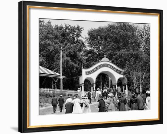 Coney Island, Entrance, Cincinnati, Ohio-null-Framed Photo