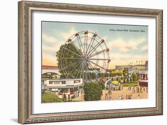 Coney Island Ferris Wheel, Cincinnati, Ohio-null-Framed Premium Giclee Print