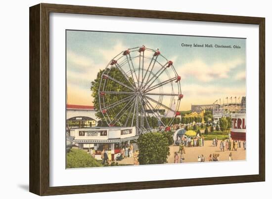 Coney Island Ferris Wheel, Cincinnati, Ohio-null-Framed Art Print