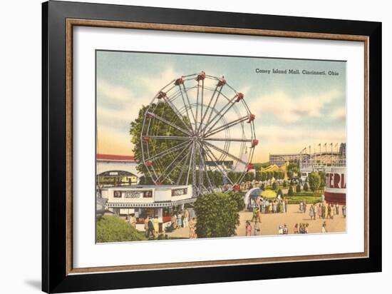 Coney Island Ferris Wheel, Cincinnati, Ohio-null-Framed Art Print