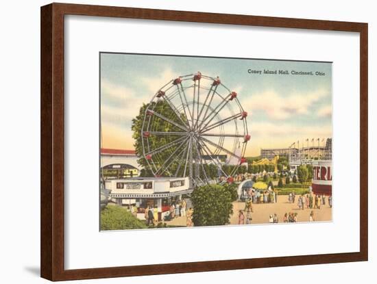 Coney Island Ferris Wheel, Cincinnati, Ohio-null-Framed Art Print