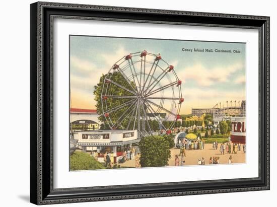 Coney Island Ferris Wheel, Cincinnati, Ohio-null-Framed Art Print