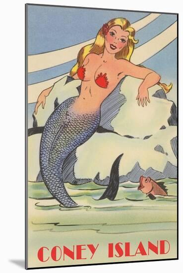 Coney Island Mermaid-null-Mounted Art Print