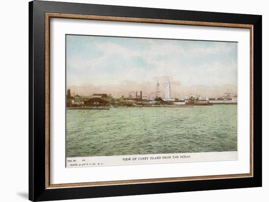 Coney Island, New York, America, Seen from the Sea-null-Framed Art Print