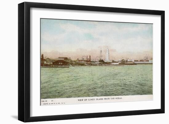 Coney Island, New York, America, Seen from the Sea-null-Framed Art Print