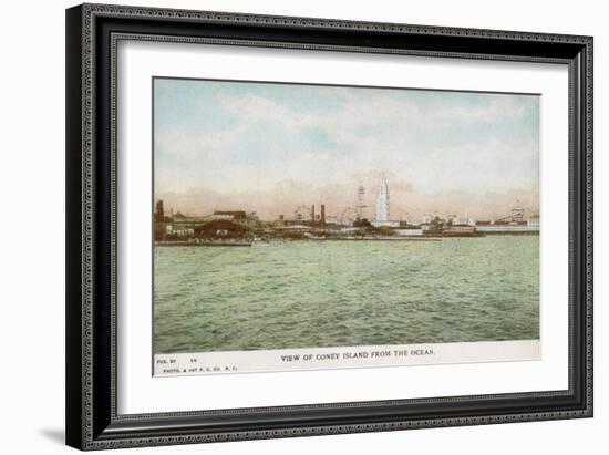 Coney Island, New York, America, Seen from the Sea-null-Framed Art Print