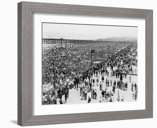 Coney island, Ny, on July 4, 1936-null-Framed Photo