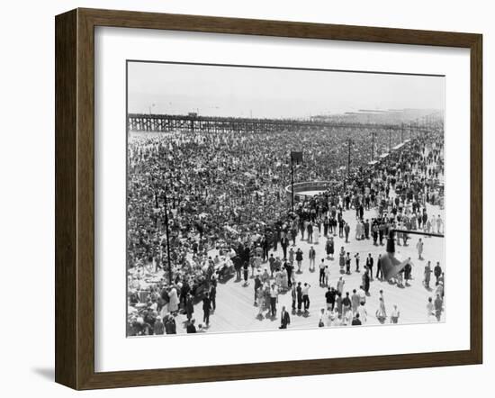 Coney island, Ny, on July 4, 1936-null-Framed Photo