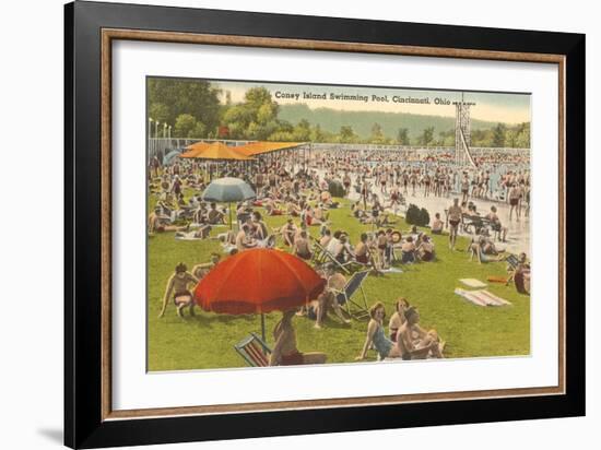 Coney Island Pool, Cincinnati, Ohio-null-Framed Art Print