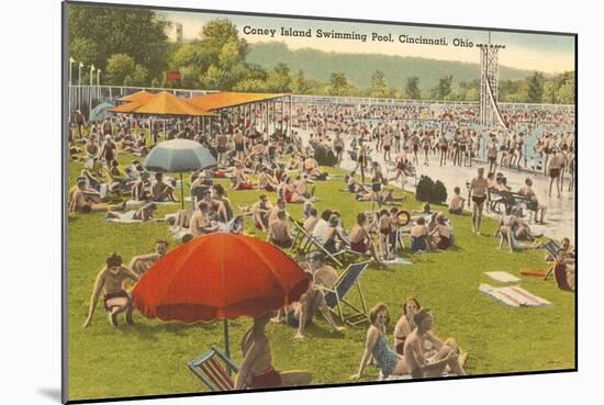 Coney Island Pool, Cincinnati, Ohio-null-Mounted Art Print