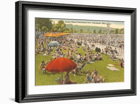 Coney Island Pool, Cincinnati, Ohio-null-Framed Art Print