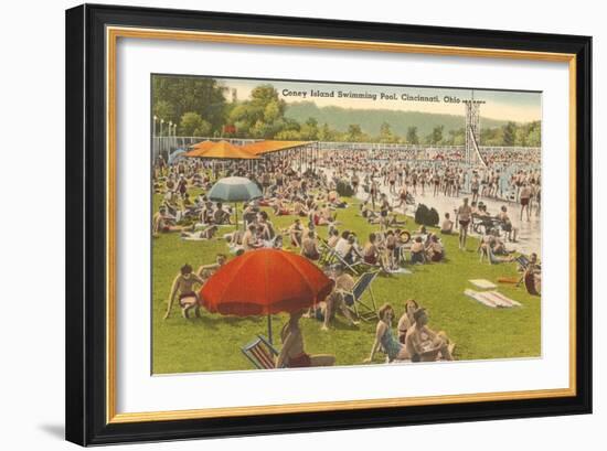 Coney Island Pool, Cincinnati, Ohio-null-Framed Art Print