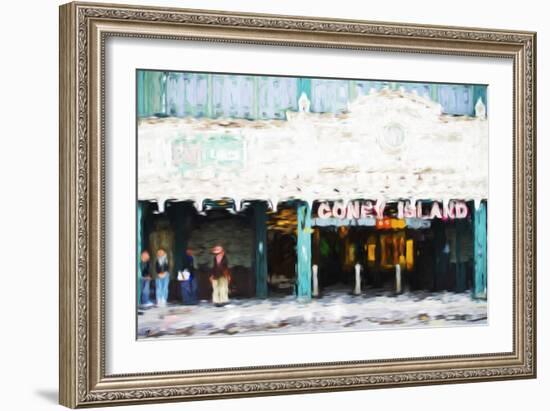 Coney Island Subway - In the Style of Oil Painting-Philippe Hugonnard-Framed Giclee Print