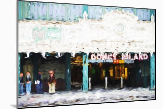 Coney Island Subway - In the Style of Oil Painting-Philippe Hugonnard-Mounted Giclee Print