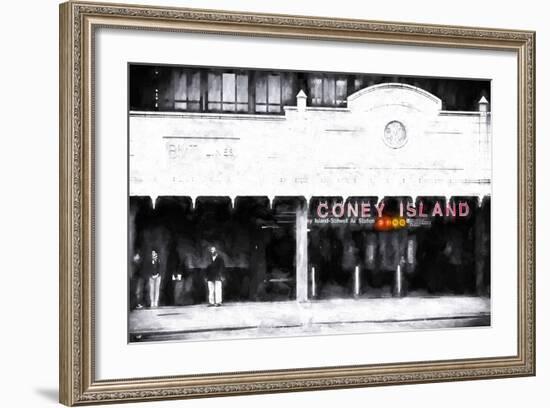 Coney Island Subway Station-Philippe Hugonnard-Framed Giclee Print