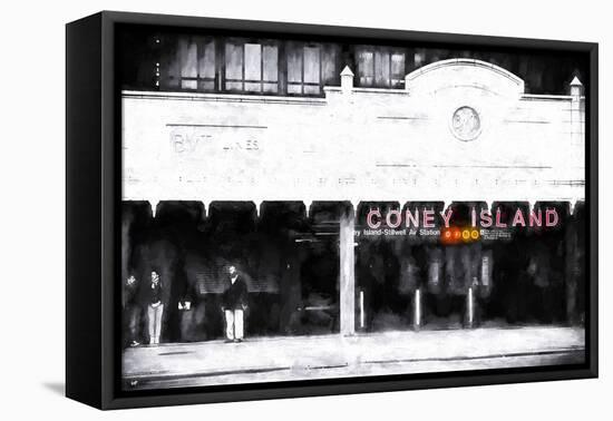 Coney Island Subway Station-Philippe Hugonnard-Framed Premier Image Canvas