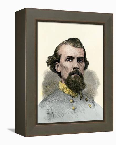 Confederate General Nathan Bedford Forrest in the Civil War-null-Framed Premier Image Canvas