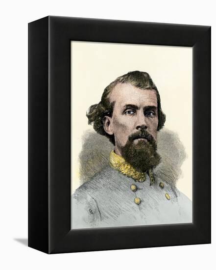 Confederate General Nathan Bedford Forrest in the Civil War-null-Framed Premier Image Canvas