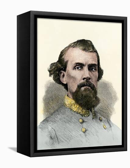 Confederate General Nathan Bedford Forrest in the Civil War-null-Framed Premier Image Canvas