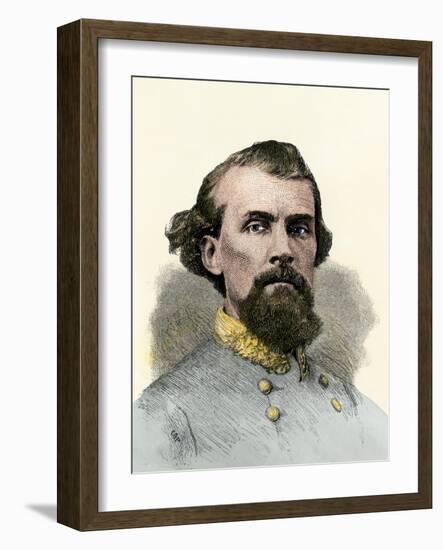 Confederate General Nathan Bedford Forrest in the Civil War-null-Framed Giclee Print