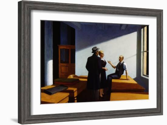 Conference at Night-Edward Hopper-Framed Giclee Print