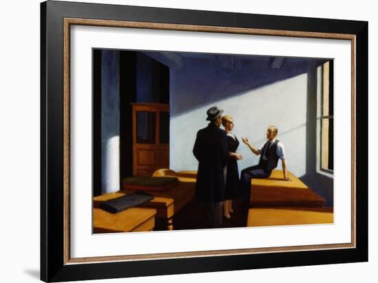 Conference at Night-Edward Hopper-Framed Giclee Print