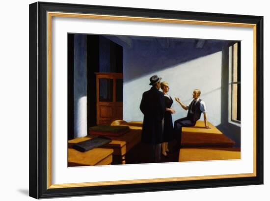 Conference at Night-Edward Hopper-Framed Giclee Print