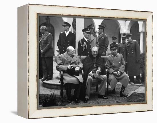 Conference of the Allied Leaders, Yalta, Crimea, USSR, February 1945-null-Framed Premier Image Canvas
