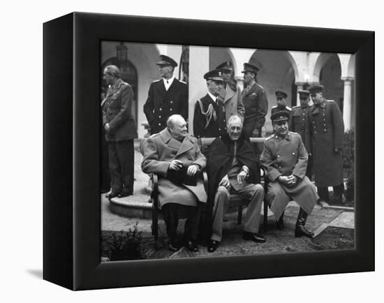 Conference of the Allied Leaders, Yalta, Crimea, USSR, February 1945-null-Framed Premier Image Canvas