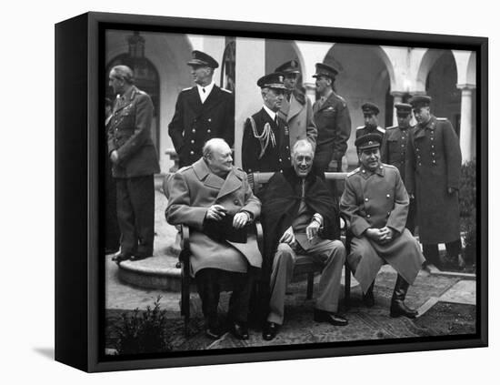 Conference of the Allied Leaders, Yalta, Crimea, USSR, February 1945-null-Framed Premier Image Canvas