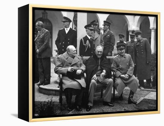 Conference of the Allied Leaders, Yalta, Crimea, USSR, February 1945-null-Framed Premier Image Canvas