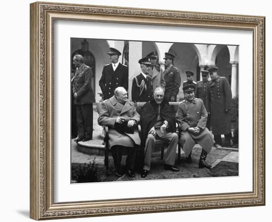 Conference of the Allied Leaders, Yalta, Crimea, USSR, February 1945-null-Framed Photographic Print