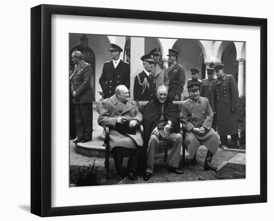 Conference of the Allied Leaders, Yalta, Crimea, USSR, February 1945-null-Framed Photographic Print