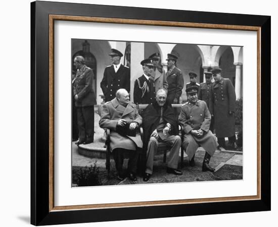 Conference of the Allied Leaders, Yalta, Crimea, USSR, February 1945-null-Framed Photographic Print