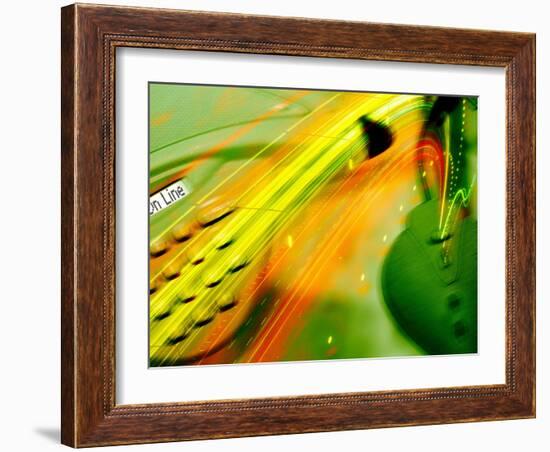 Conference Phone and Computer Mouse-null-Framed Photographic Print